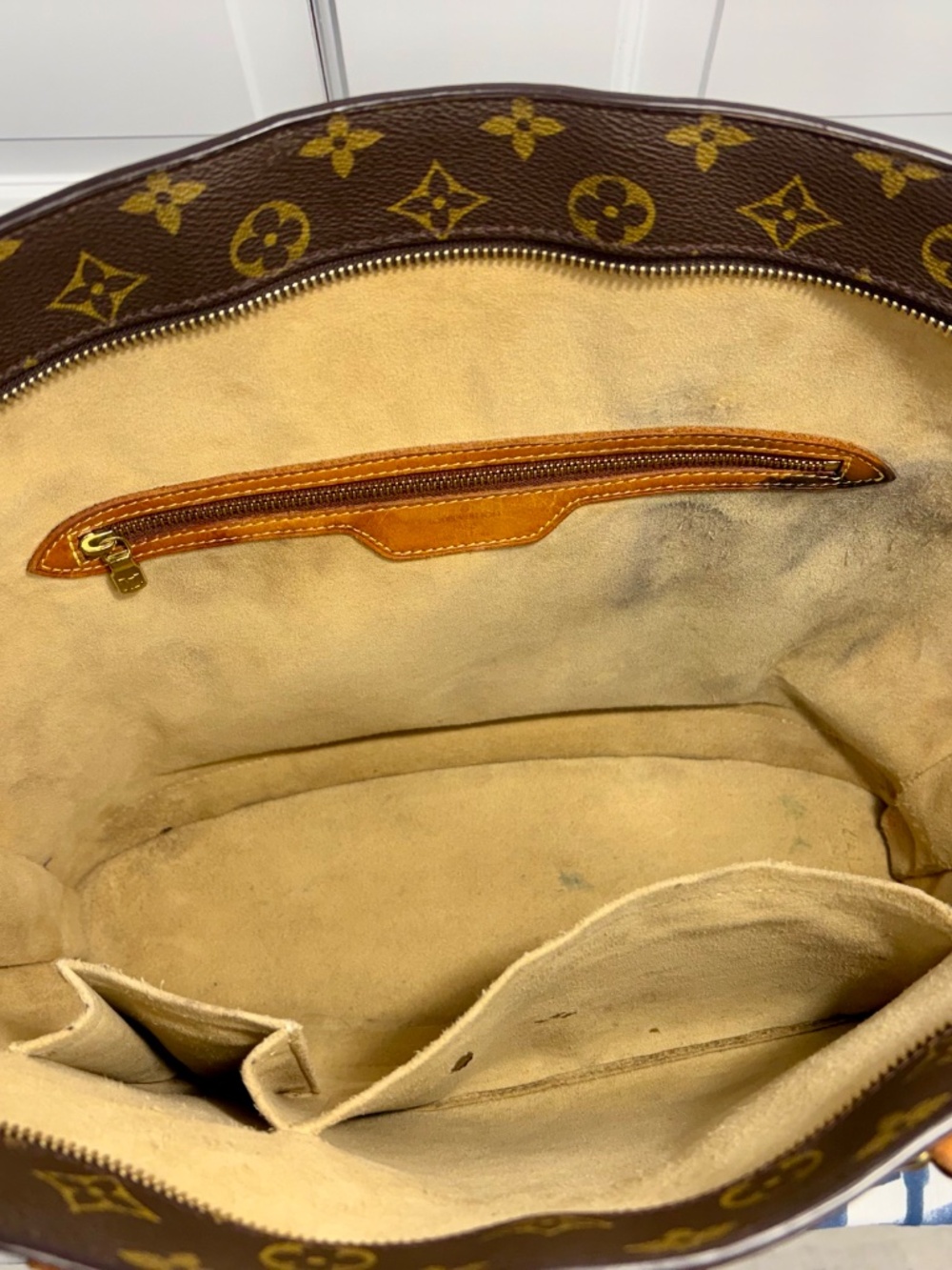 Vintage Louis Vuitton Babylone Tote Bag Brown Monogram Canvas Vachetta Leather - Picture 5 of 14